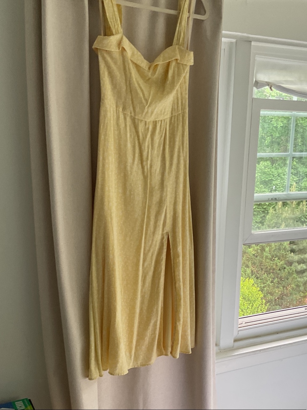 Yellow Strappy Midi Dress